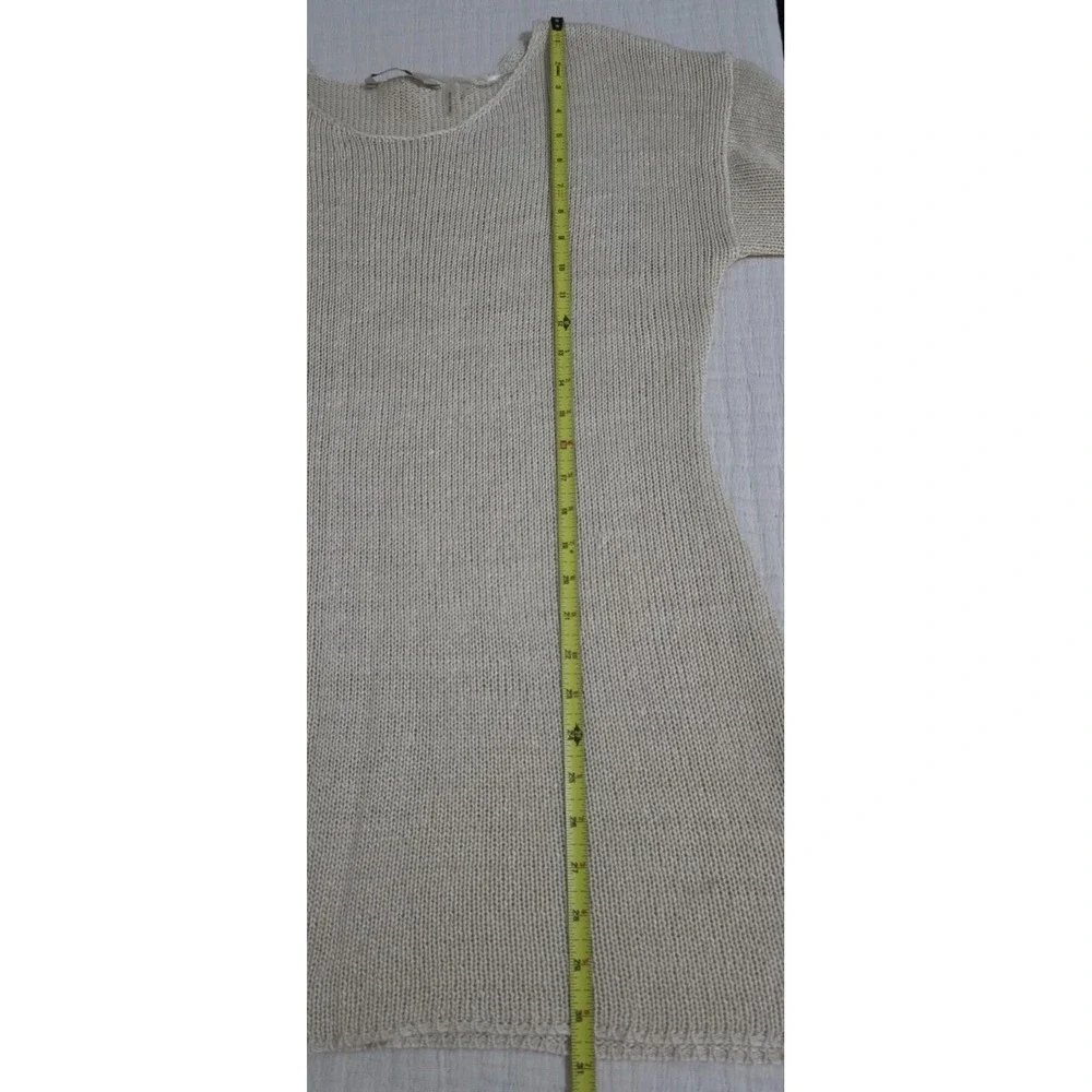 Soft Surroundings Cozy Sweater Tunic  Ivory Pullover‎ Pocket Long Sleeve Sz XL